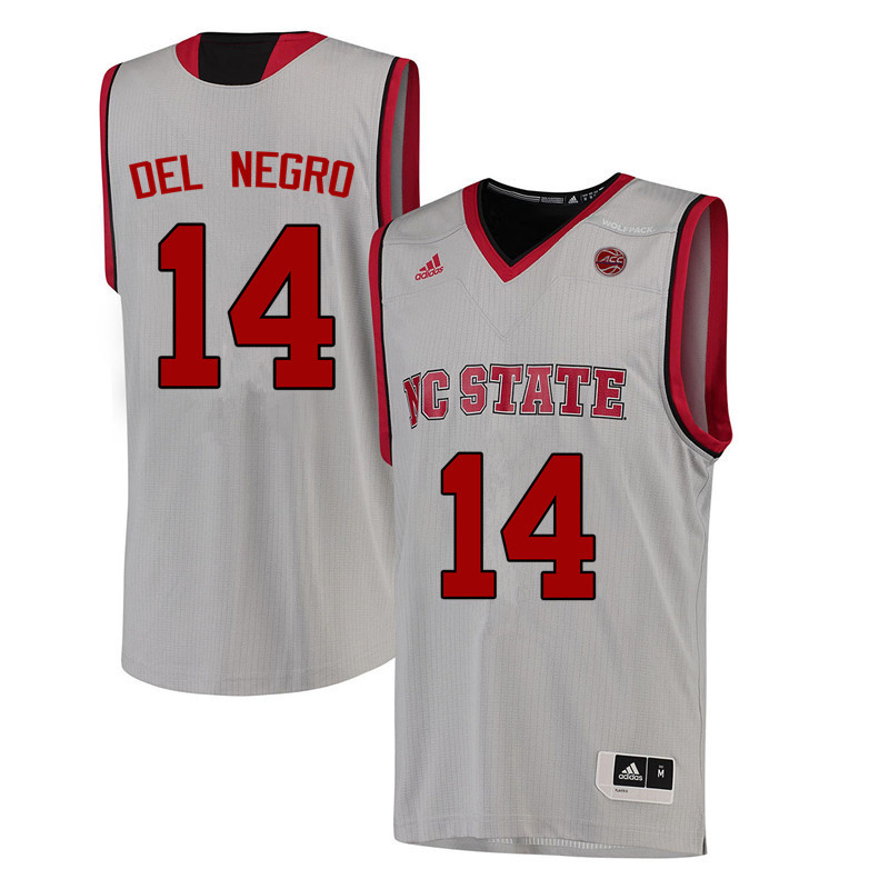 Men NC State Wolfpack #14 Vinny Del Negro College Basketball Jerseys-White